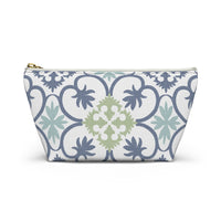 Portugal Tile Accessory Pouch w T-bottom in Blue